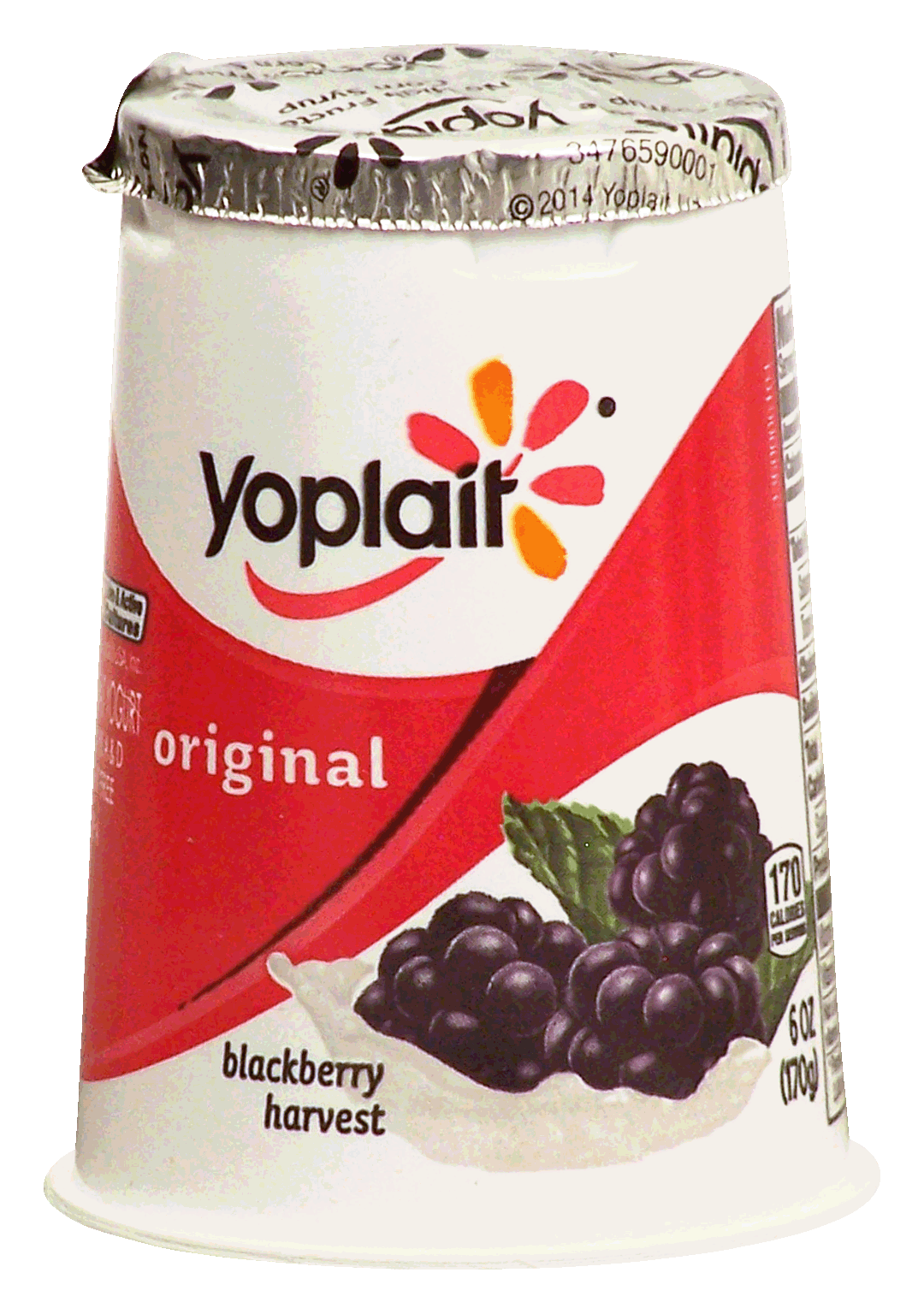 Yoplait&nbsp;Original&nbsp;lowfat blackberry harvest yogurt, 99% fat free Full-Size Picture